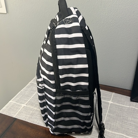 Scout Black and White Striped Backpack - Picture 2 of 8
